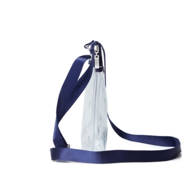 Clear Pocket Crossbody with Navy Straps Designed with Stadium Policies In Mind - Picture 4 of 5
